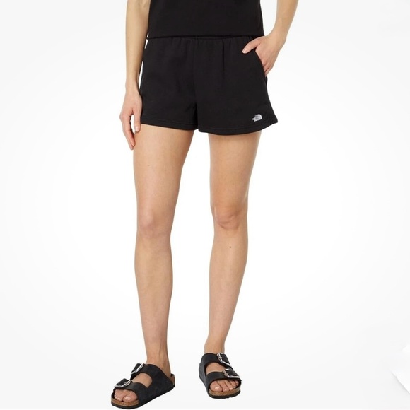 The North Face Pants - The North Face Half Dome Logo Black Fleece Shorts Loungewear Cozy Athleisure XL
